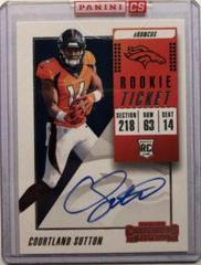 Courtland Sutton Football Cards 2018 Panini Contenders Rookie Ticket Prices