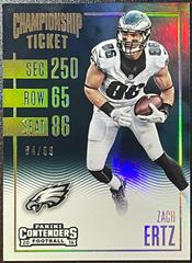 Zach Ertz [Championship Ticket] #7 Football Cards 2016 Panini Contenders Prices