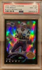 Tom Brady [Black Refractor] #150 Football Cards 2002 Topps Chrome Prices