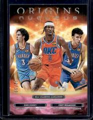 Josh Giddey, Shai Gilgeous Alexander, Chet Holmgren [Pink] #14 Basketball Cards 2022 Panini Origins Nucleus Prices