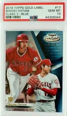 Shohei Ohtani [Class 3 Blue] #17 Baseball Cards 2018 Topps Gold Label Prices