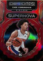 Cade Cunningham [Red Flood] Basketball Cards 2021 Panini Obsidian Supernova Prices