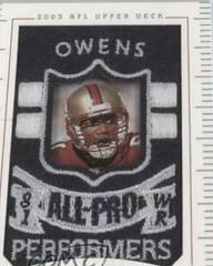 Terrell Owens #158 Football Cards 2003 Upper Deck Patch Collection Prices