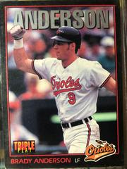 Brady Anderson [triple play] #20 Baseball Cards 1993 Panini Donruss Triple Play Prices