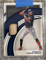 Carlos Correa [Blue] #7 Baseball Cards 2022 Panini Immaculate Prices