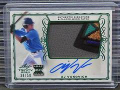 AJ Vukovich [Green] #PA-AJV Baseball Cards 2020 Leaf Trinity Patch Autographs Prices