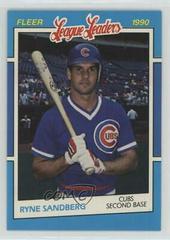 Ryne Sandberg #33 Baseball Cards 1990 Fleer League Leaders Prices