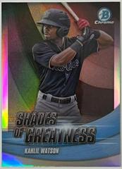 Kahlil Watson #SG-6 Baseball Cards 2022 Bowman Chrome Shades of Greatness Prices