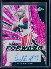 Caleb Williams [Metalized Sparkles Pink] Football Cards 2022 Leaf Flash Autographs Prices