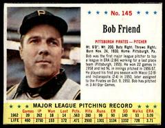 Bob Friend [Hand Cut] #145 Baseball Cards 1963 Post Cereal Prices