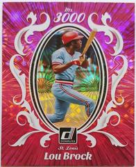 Lou Brock [Pink Fireworks] #M3K-16 Baseball Cards 2023 Panini Donruss Mr. 3000 Prices