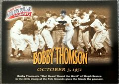 Bobby Thomson Baseball Cards 1997 Fleer Million Dollar Moments Prices