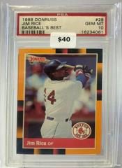Jim Rice #28 Baseball Cards 1988 Donruss Baseball's Best Prices