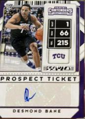 Desmond Bane [Purple Autograph] Basketball Cards 2020 Panini Contenders Draft Picks Prices