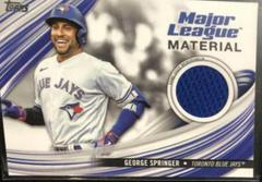 George Springer #MLM-GS Baseball Cards 2023 Topps Series 2 Major League Material Relics Prices