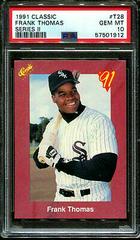 Frank Thomas [Series II] #T28 Baseball Cards 1991 Classic Prices