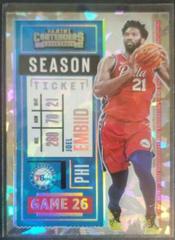Joel Embiid [Cracked Ice Ticket] #11 Basketball Cards 2020 Panini Contenders Prices