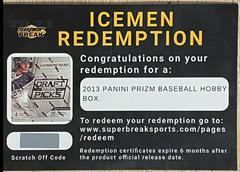 Hobby Box Baseball Cards 2013 Panini Prizm Prices