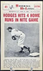 Hodges Hits 4 #41 Baseball Cards 1960 NU Card Baseball Hi Lites Prices