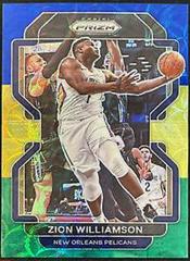 Zion Williamson [Blue Yellow Green Choice Prizm] Basketball Cards 2021 Panini Prizm Prices