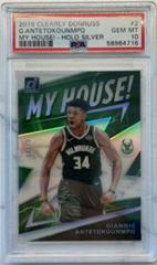 Giannis Antetokounmpo [Holo Silver] #2 Basketball Cards 2019 Panini Clearly Donruss My House Prices