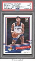 Anthony Edwards [The Rookies Press Proof] #2 Basketball Cards 2020 Donruss The Rookies Prices