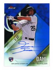David Dahl [Blue Refractor] #FF-DD Baseball Cards 2017 Topps Finest Firsts Autographs Prices