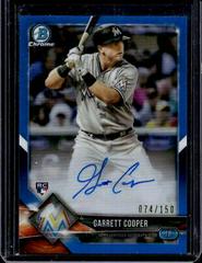 Garrett Cooper [Blue Refractor] #BCRA-GC Baseball Cards 2018 Bowman Chrome Rookie Autographs Prices