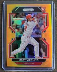Matt Vierling [Neon Orange Prizm] #1 Baseball Cards 2022 Panini Prizm Prices