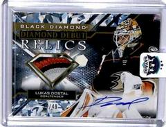 Lukas Dostal [Autograph Patch] #DD-LD Hockey Cards 2022 Upper Deck Black Diamond Debut Relics Prices