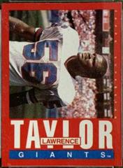 Lawrence Taylor [Hand Cut] #P Football Cards 1985 Topps Box Bottoms Prices
