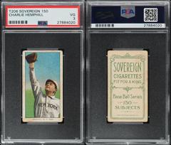 Charlie Hemphill Baseball Cards 1909 T206 Sovereign 150 Prices