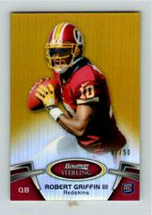 Robert Griffin III [Gold Refractor] #1 Football Cards 2012 Bowman Sterling Prices