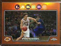 Pau Gasol [Orange Refractor] #16 Basketball Cards 2008 Topps Chrome Prices