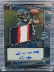 Tyler Scott #4 Football Cards 2023 Panini Spectra Rookie Autograph Neon Blue Prices