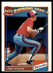 Larry Walker #19 Baseball Cards 1991 Bazooka Prices
