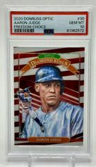Aaron Judge [Freedom Choice] #130 Baseball Cards 2020 Panini Donruss Optic Prices