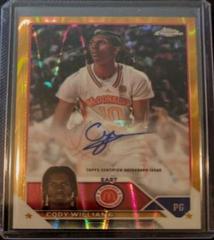 Cody Williams [Gold RayWave] #CA-CW Basketball Cards 2023 Topps Chrome McDonald's All American Autographs Prices