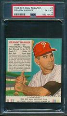 Granny Hamner #7 Baseball Cards 1952 Red Man Tobacco Prices