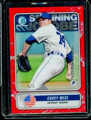 Casey Mize [Red Refractor] Baseball Cards 2020 Bowman Chrome Spanning the Globe Prices