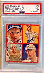 Jackson, Mancuso, Schumacher, Terry #5B Baseball Cards 1935 Goudey 4 in 1 Prices