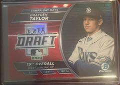 Brayden Taylor [Red] #BDN-5 Baseball Cards 2023 Bowman Draft Night Prices
