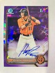 Anthony Rodriguez [Purple] #BSPA-ARZ Baseball Cards 2022 Bowman Chrome Sapphire Autographs Prices