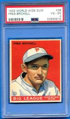 Fred Brickell Baseball Cards 1933 World Wide Gum Prices