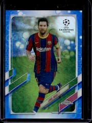 Lionel Messi [Blue Bubbles] #1 Soccer Cards 2020 Topps Chrome UEFA Champions League Prices