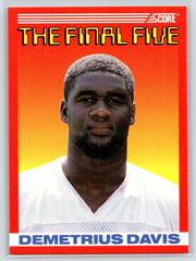 Demetrius Davis #B2 Football Cards 1990 Panini Score The Final Five Prices