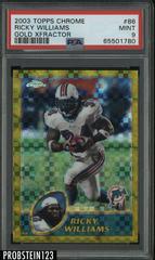 Ricky Williams [Gold Xfractor] #86 Football Cards 2003 Topps Chrome Prices