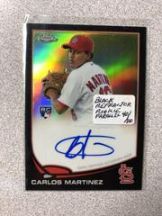 Carlos Martinez [Black Refractor] #107 Baseball Cards 2013 Topps Chrome Rookie Autograph Prices