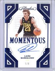 Lauri Markkanen #23 Basketball Cards 2022 Panini Flawless Momentous Autograph Prices