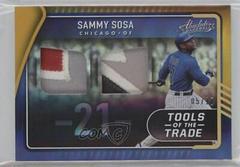 Sammy Sosa [Spectrum Gold] #TTT2-SS Baseball Cards 2022 Panini Absolute Tools of the Trade 2 Swatch Prices